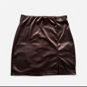 Chic Dark Brown Pencil Skirt